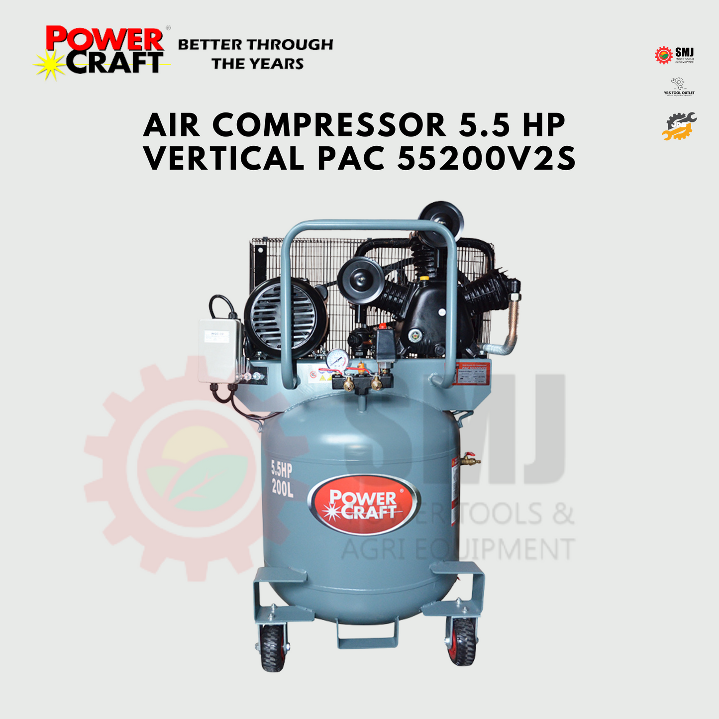 Air Compressor 5.5 HP Vertical PAC 55200V2S