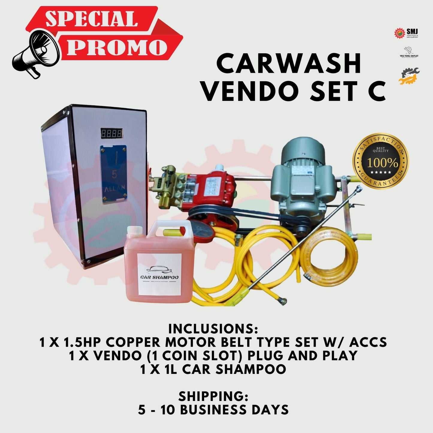 Carwash Vendo Set Belt Type Portable