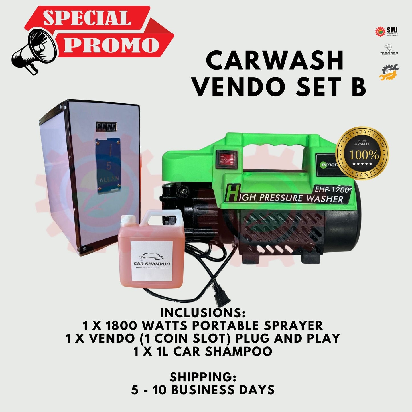 Carwash Vendo Set Belt Type Portable