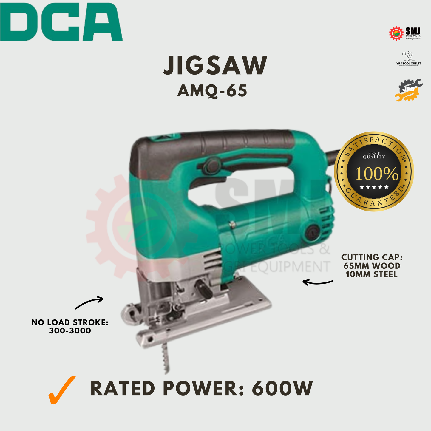 DCA AMQ65 Jigsaw T-Type Shank