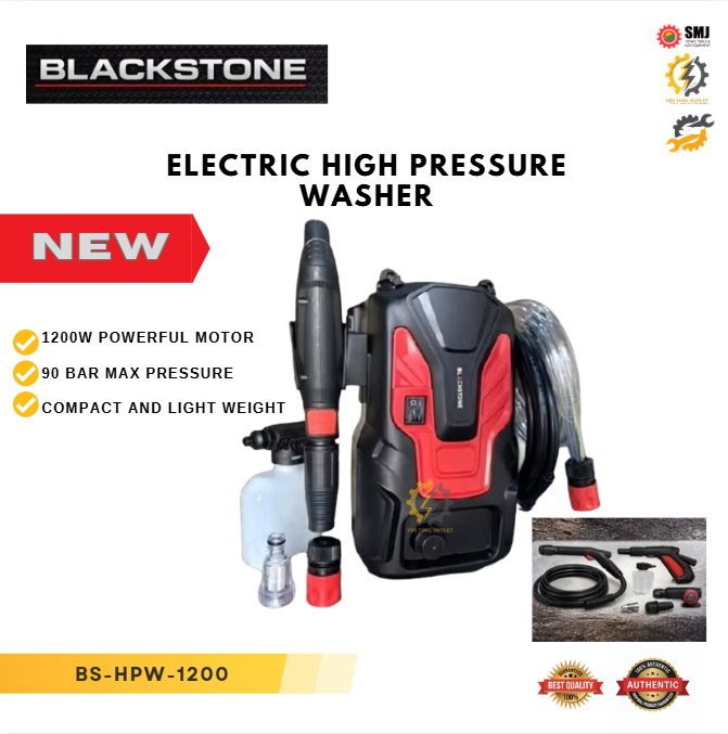 BLACKSTONE ELECTRIC HIGH PRESSURE WASHER 1200W