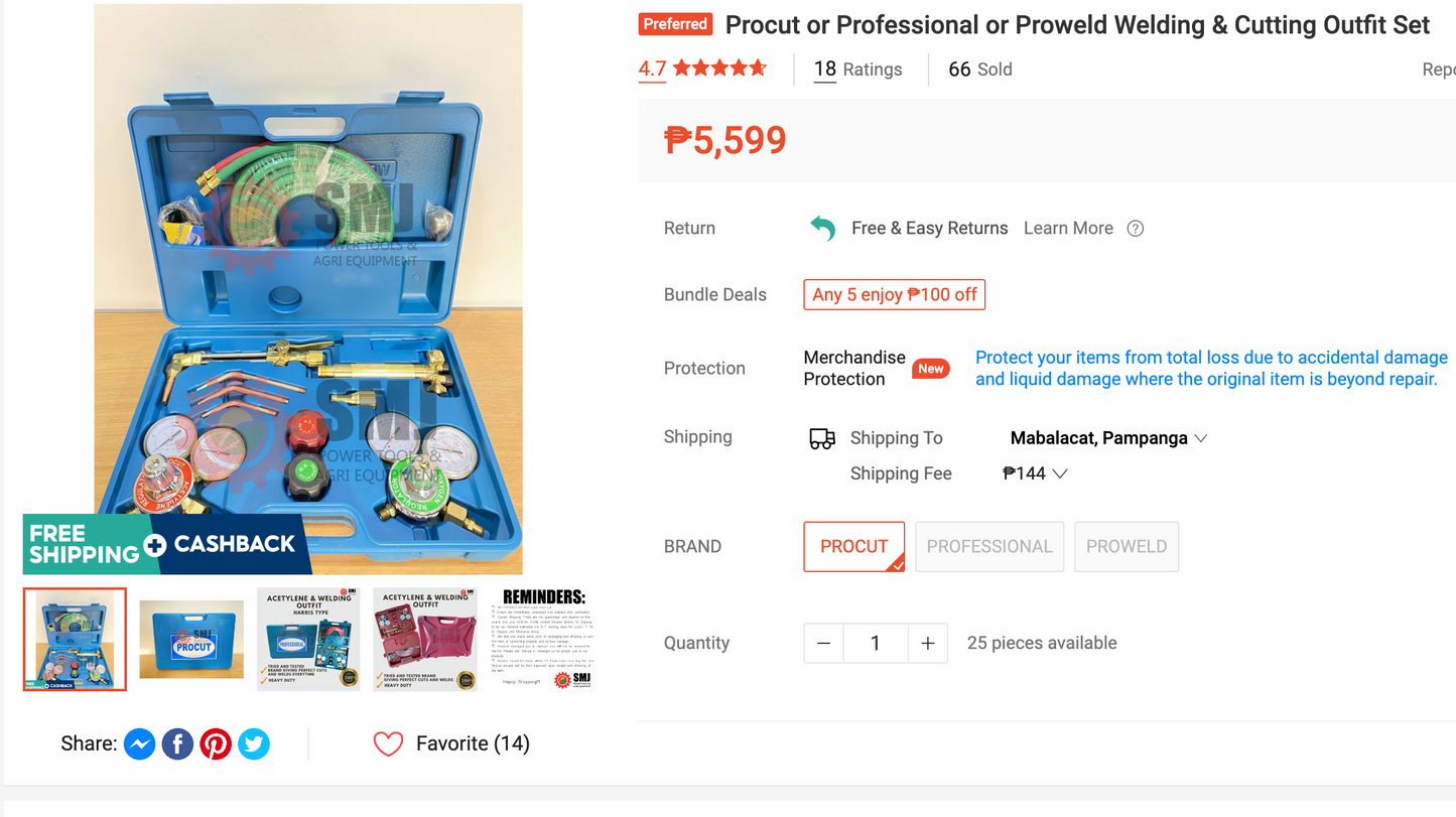 Procut Welding & Cutting Outfit Set