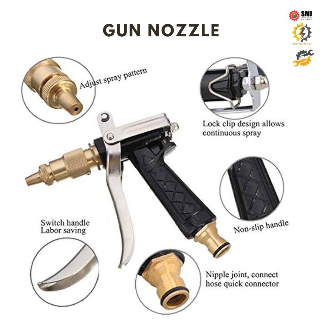 Power Sprayer Spray Gun Pistol Steel type Nozzle Car Wash Pressure Washer Belt Type