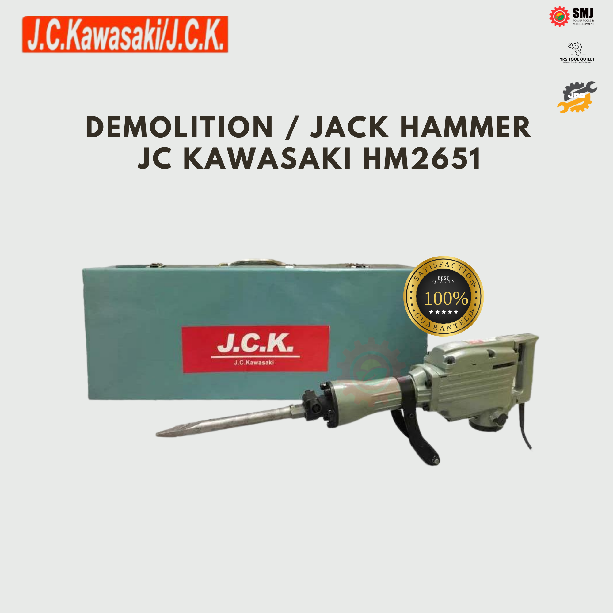 Demolition Hammer Jack Hammer Jc Kawasaki HM2413 HM2651 – YRS Tool Demolition Hammer Jack Hammer Jc Kawasaki HM2413 HM2651 – YRS Tool