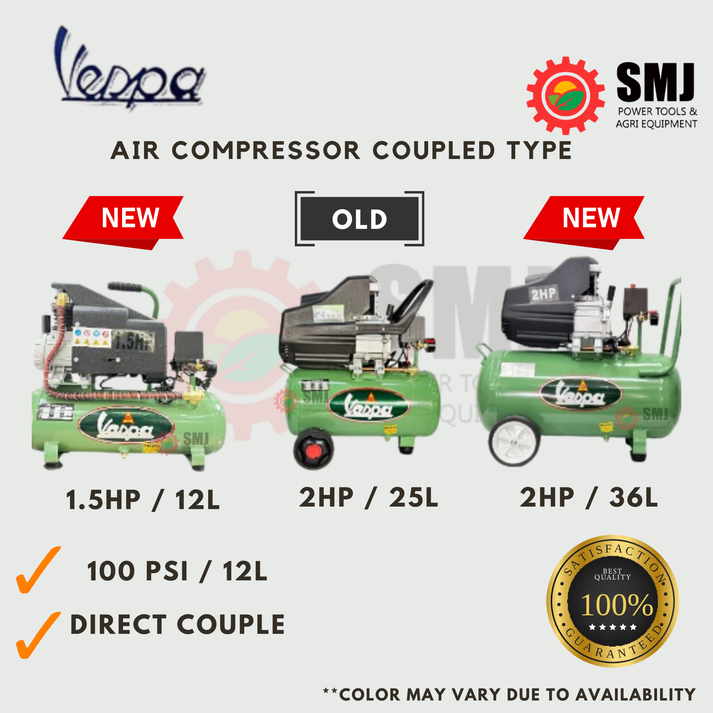 Air Compressor VESPA Coupled type 1.5 HP | 2HP – YRS Tool Outlet