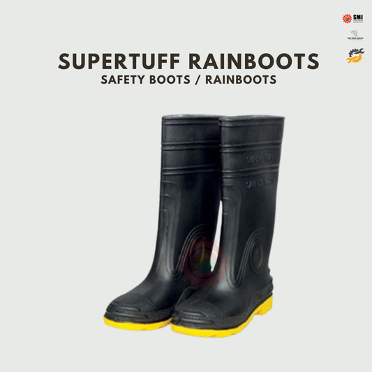 Rain Boots Supertuff Heavy Duty Rubber Working Boots Yellow Orange