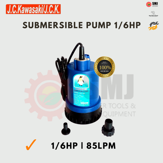 Kawasaki UTILITY Submersible Pump Japan 100 Watts 1/6 HP 220V for Pool Flood Pond Fish Aerator