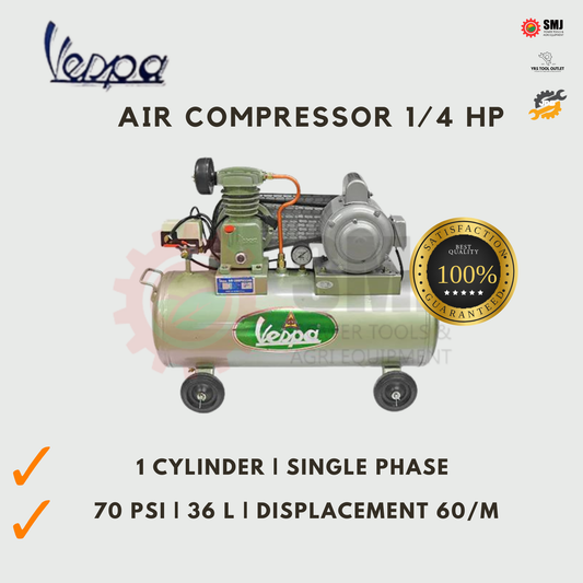 Vespa Air Compressors Belt Driven (Single Phase)