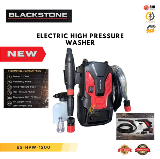 BLACKSTONE ELECTRIC HIGH PRESSURE WASHER 1200W