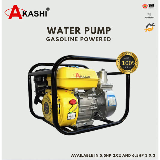 AKASHI Hi-Speed Gasoline Engine Water Pump (6.5HP, 5.5HP)