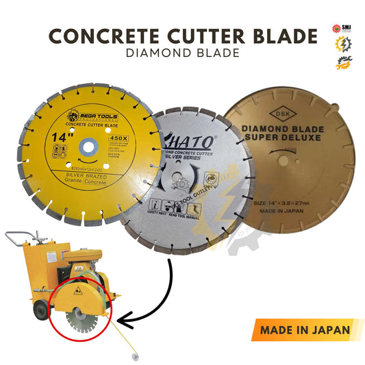Original JAPAN DSK HATO MEGA Concrete Cutter Diamond Blade 14" 16"