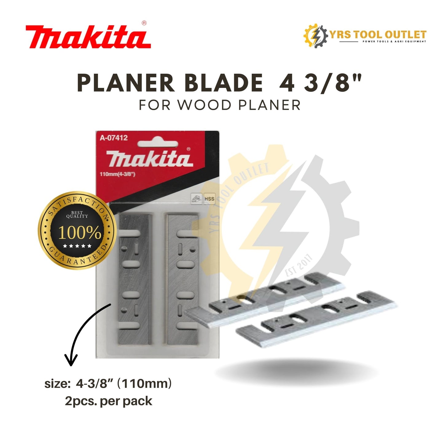 Planer Blade 3-1/4" 4-3/8" MEGA TATARA MAKITA
