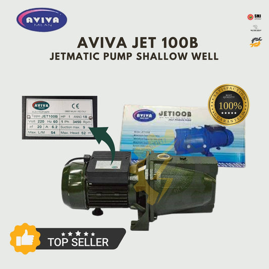 Aviva Jetmatic Pump 1HP Shallow Well JET100B